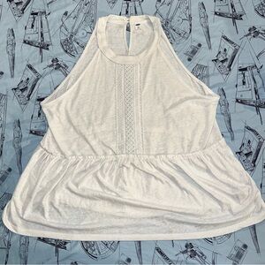 Old Navy White Tank Top with Lace Detail